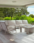 Outdoor Furniture Cover for Prism Sectional Sofa With Firepit Table Set 6PC