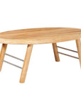 Aalto Oval Outdoor Teak Coffee Table - LOOMLAN - HiTeak - Outdoor Coffee Tables