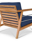 Aalto Teak Deep Outdoor Club Chair Sunbrella Cushion - LOOMLAN - HiTeak - Outdoor Accent Chairs