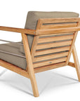 Aalto Teak Deep Outdoor Club Chair Sunbrella Cushion - LOOMLAN - HiTeak - Outdoor Accent Chairs