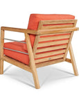 Aalto Teak Deep Outdoor Club Chair Sunbrella Cushion - LOOMLAN - HiTeak - Outdoor Accent Chairs