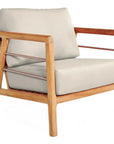Aalto Teak Deep Outdoor Club Chair Sunbrella Cushion - LOOMLAN - HiTeak - Outdoor Accent Chairs