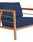 Aalto Teak Deep Outdoor Club Chair Sunbrella Cushion - LOOMLAN - HiTeak - Outdoor Accent Chairs