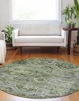 Aelain Aloe Washable Indoor - Outdoor Rug - LOOMLAN - LOOMLAN Rugs - Outdoor Rugs