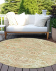 Aelain Orange Washable Indoor - Outdoor Rug - LOOMLAN - LOOMLAN Rugs - Outdoor Rugs