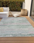 Aelaris Blue Washable Indoor - Outdoor Rug - LOOMLAN - LOOMLAN Rugs - Outdoor Rugs