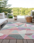 Aelas Blue Washable Indoor - Outdoor Rug - LOOMLAN - LOOMLAN Rugs - Outdoor Rugs