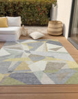 Aelas Gray Washable Indoor - Outdoor Rug - LOOMLAN - LOOMLAN Rugs - Outdoor Rugs