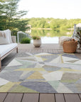 Aelas Gray Washable Indoor - Outdoor Rug - LOOMLAN - LOOMLAN Rugs - Outdoor Rugs
