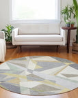 Aelas Gray Washable Indoor - Outdoor Rug - LOOMLAN - LOOMLAN Rugs - Outdoor Rugs