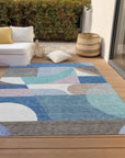 Aeleth Blue Washable Indoor - Outdoor Rug - LOOMLAN - LOOMLAN Rugs - Outdoor Rugs