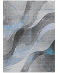 Aelien Blue Washable Indoor - Outdoor Rug - LOOMLAN - LOOMLAN Rugs - Outdoor Rugs