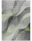 Aelien Green Washable Indoor - Outdoor Rug - LOOMLAN - LOOMLAN Rugs - Outdoor Rugs