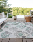 Aelir Blue Washable Indoor - Outdoor Rug - LOOMLAN - LOOMLAN Rugs - Outdoor Rugs