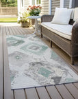 Aelir Blue Washable Indoor - Outdoor Rug - LOOMLAN - LOOMLAN Rugs - Outdoor Rugs