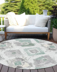 Aelir Blue Washable Indoor - Outdoor Rug - LOOMLAN - LOOMLAN Rugs - Outdoor Rugs