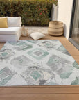 Aelir Blue Washable Indoor - Outdoor Rug - LOOMLAN - LOOMLAN Rugs - Outdoor Rugs