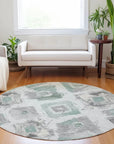 Aelir Blue Washable Indoor - Outdoor Rug - LOOMLAN - LOOMLAN Rugs - Outdoor Rugs