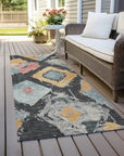 Aelir Gray Washable Indoor - Outdoor Rug - LOOMLAN - LOOMLAN Rugs - Outdoor Rugs