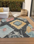 Aelir Gray Washable Indoor - Outdoor Rug - LOOMLAN - LOOMLAN Rugs - Outdoor Rugs