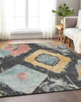 Aelir Gray Washable Indoor - Outdoor Rug - LOOMLAN - LOOMLAN Rugs - Outdoor Rugs