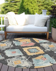 Aelir Gray Washable Indoor - Outdoor Rug - LOOMLAN - LOOMLAN Rugs - Outdoor Rugs