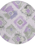 Aelir Purple Washable Indoor - Outdoor Rug - LOOMLAN - LOOMLAN Rugs - Outdoor Rugs