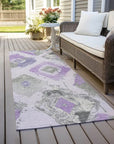 Aelir Purple Washable Indoor - Outdoor Rug - LOOMLAN - LOOMLAN Rugs - Outdoor Rugs