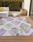 Aelir Purple Washable Indoor - Outdoor Rug - LOOMLAN - LOOMLAN Rugs - Outdoor Rugs