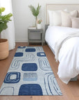 Aelira Blue Washable Indoor - Outdoor Rug - LOOMLAN - LOOMLAN Rugs - Outdoor Rugs