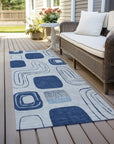 Aelira Blue Washable Indoor - Outdoor Rug - LOOMLAN - LOOMLAN Rugs - Outdoor Rugs