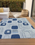 Aelira Blue Washable Indoor - Outdoor Rug - LOOMLAN - LOOMLAN Rugs - Outdoor Rugs