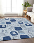 Aelira Blue Washable Indoor - Outdoor Rug - LOOMLAN - LOOMLAN Rugs - Outdoor Rugs