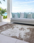 LOOMLAN Rugs Aera Brown Washable Indoor-Outdoor Rug