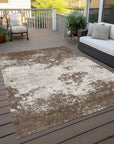 LOOMLAN Rugs Aera Brown Washable Indoor-Outdoor Rug