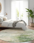 LOOMLAN Rugs Agatha Green Washable Indoor-Outdoor Rug
