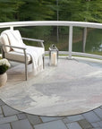 LOOMLAN Rugs Ahmira Ivory Washable Indoor-Outdoor Rug