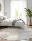 LOOMLAN Rugs Ahmira Ivory Washable Indoor-Outdoor Rug