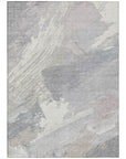 LOOMLAN Rugs Ahmira Ivory Washable Indoor-Outdoor Rug