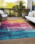 LOOMLAN Rugs Alderra Red Washable Indoor-Outdoor Rug