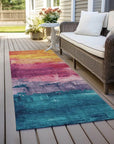 LOOMLAN Rugs Alderra Red Washable Indoor-Outdoor Rug