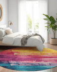 LOOMLAN Rugs Alderra Red Washable Indoor-Outdoor Rug
