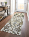 LOOMLAN Rugs Alfreda Ivory Washable Indoor-Outdoor Rug
