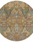 LOOMLAN Rugs Alfreda Orange Washable Indoor-Outdoor Rug
