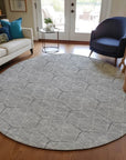 LOOMLAN Rugs Alina Gray Washable Indoor-Outdoor Rug