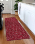 LOOMLAN Rugs Alina Red Washable Indoor-Outdoor Rug