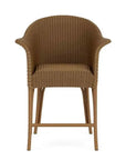All Seasons Balcony Stool Padded Seat Wicker Outdoor - LOOMLAN - Lloyd Flanders - Outdoor Accent Chairs