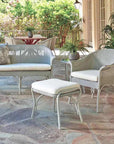 All Seasons Patio Ottoman Bench Padded Seat Outdoor - LOOMLAN - Lloyd Flanders - Outdoor Ottomans