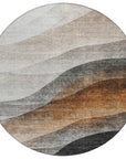 LOOMLAN Rugs Alora Brown Washable Indoor-Outdoor Rug