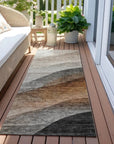 LOOMLAN Rugs Alora Brown Washable Indoor-Outdoor Rug